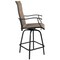Merrick Lane Set of 2 Brett High Back Bar Height Swivel Patio Stools with Powder Coated Metal Frames and Textilene Upholstery